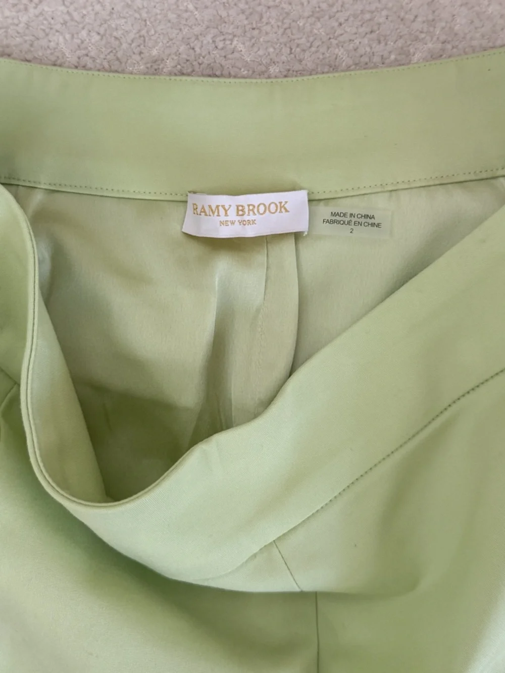 Ramy Brook Benson Mini Shorts in Light Lime Green